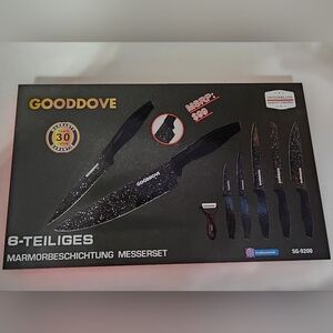 Gooddove Black Marbled Knife Set - 6pc
